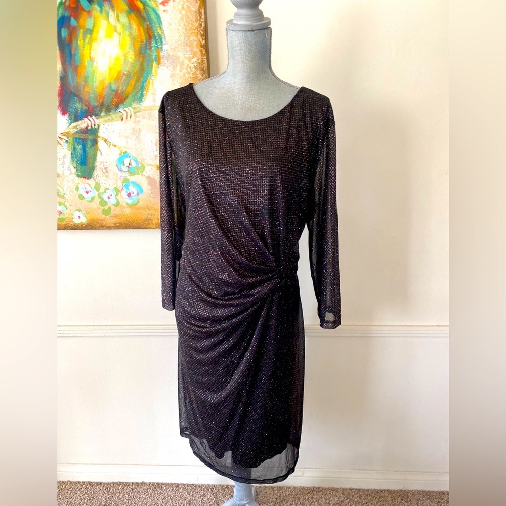 ALEXA B Nites 🖤BLACK🖤 FORMAL WOMEN DRESS PLUS SIZE 20W EUC - Picture 2 of 11